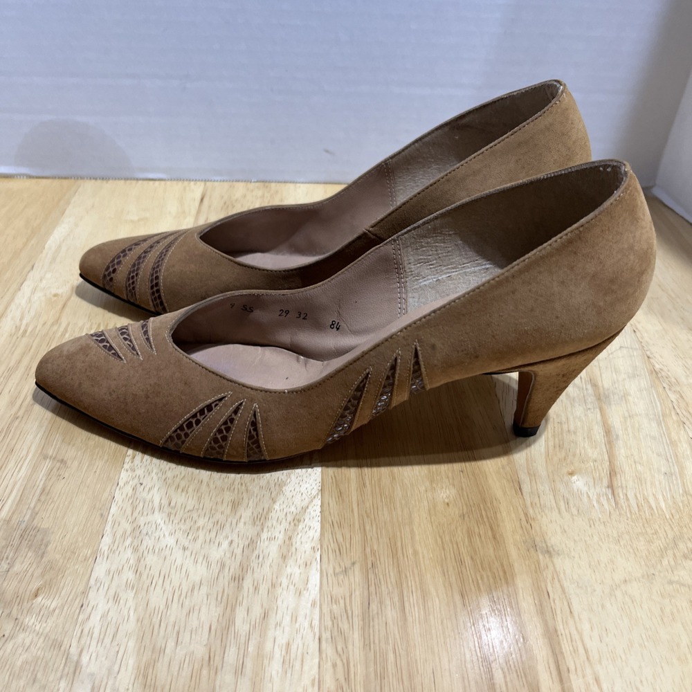 D'Antonio New York Tortoise Shell & Velvet‎ Bow Heels 9 SS